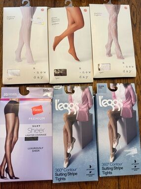 Leggs, Hanes and A New Day Premium Tights - Mixed Lot - L / XL/ XXL